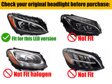 Right Passenger Side LED Headlight for Mercedes C-Class W205 C300 2015-2018 Non-AFS