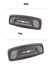 Front Bumper Upper Grille Middle Grids Honeycomb for Dodge RAM 2002-2005