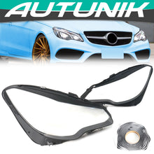 Left+Right Headlight Cover Set For Mercedes W207 E-Class E350 E400 E550 Coupe 2014-2016