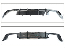 Carbon Fiber Look Rear Diffuser w/ LED Brake Light For Audi A6 C8 S-Line S6 2019-2026