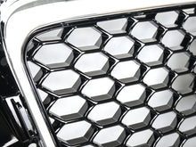 For Audi A4 S4 B8 2009-2012 RS4 Style Silver Front Henycomb Mesh Bumper Grill