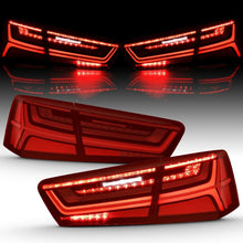 Sequential Signal LED Tail Lights Rear Lamp For Audi A6 S6 2012-2015 Red