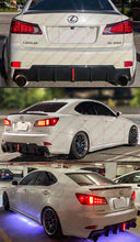 Gloss Black For 2006-2013 Lexus IS250 IS350 LED Rear Bumper Diffuser Valance