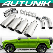 4pcs Chrome Quad Exhaust Tips For Mercedes G-Class W463 W464 G500 G550 G63 AMG 2002-2024