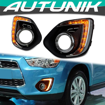 LED DRL Daytime Running Fog Lights For Mitsubishi ASX Outlander Sport 2013-2015