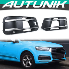 Chrome/Black Front Fog Light Grille Cover for Audi Q7 2016-2019 fg271