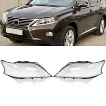 Pair Clear Front Headlight Lens Covers for Lexus RX350 / RX450h 2012–2015 Headlamp Shell Left+Right