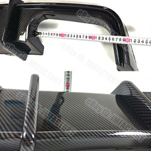 For Audi A6 S-line S6 C8 2019-2025 ABS Carbon Rear Bumper Diffuser Lip W/ LED Brake Light