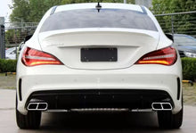 Fit For Mercedes Benz W117 CLA250 2017-2019 Black Rear Bumper Diffuser Lip W / Chrome Exhaust Tips