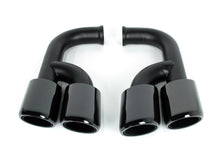 Gloss Black Exhaust Tips Muffler for Porsche Cayenne 2011-2014 Long Pipes