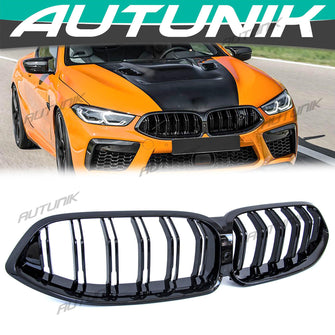 Glossy Black Front Kidney Grill for BMW 8-Series G14 G45 G16 840i M850i 2019-2024