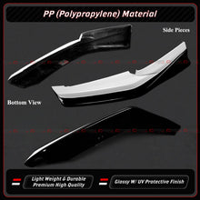 For 2025-2026 Honda Civic White Pearl Black Front Bumper Lip Splitter