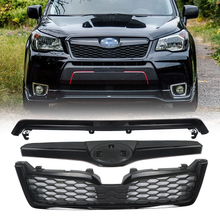 Gloss Black Upper Grille Honeycomb Grill Assembly For 2014-2018 Subaru Forester