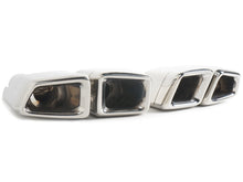 Pair For Mercedes E63 CLS63 C63 S63 CL63 W212 W218 Square Quad Exhaust Tips Muffler Tail Pipe Chrome