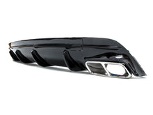 Fit For Mercedes Benz W117 CLA250 2017-2019 Black Rear Bumper Diffuser Lip W / Chrome Exhaust Tips