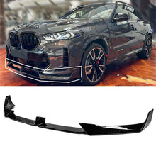 MP Style Gloss Black Front Bumper Lip Spoiler For 2024-2026 BMW X6 G06 M Sport LCI