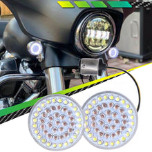 LED Front Turn Signals with Halo Running Light for Harley Davidson