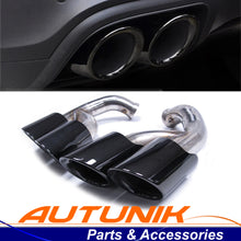 Black Exhaust Tips Sport Tailpipe (Long) for Porsche Cayenne 958.2 V6 V8 2015-2018