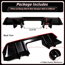 For 2023-2025 Honda Civic Type-R FL5 CTM Gloss Black Shark Fin Rear Bumper Diffuser