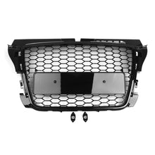 Front Bumper Grille Gloss Black Honeycomb Mesh Grill For Audi A3 S3 8P 2009-2012