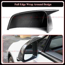 For 2016-2025 Tesla Model X Direct Add-On Full Carbon Fiber M Horn Style Side Mirror Caps Covers