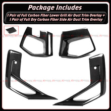 For 2022-2025 BMW X3M X4M Carbon Fiber Front Lower Grill + Side Air Duct Trim Covers