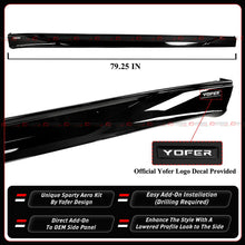 For 2025-2026 Tesla Model Y Juniper Yofer Design Gloss Black Side Skirt Extension