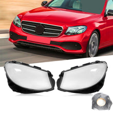 Headlight Headlamp Lens Covers for Mercedes E-Class W213 2017-2020 Left+Right w/ Sealant