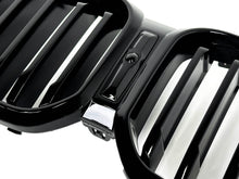 Glossy Black Front Kidney Grille for BMW X3 G01 X4 G02 LCI w/Camera 2022-2024