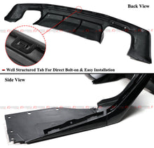 For 2016-2024 Chevy Camaro Gloss Black Shark Fin Rear Bumper Diffuser Replacement