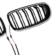 For 2009-2011 BMW 3 Series E90 Sedan Gloss Black Front Kidney Grille Bumper Grill w/ LED Light