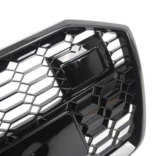 RS6 Style Front Bumper Grille Honeycomb Gloss Black For Audi A6 S6 C8 2019-2022