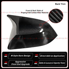 For 2025-2026+ Tesla Model Y Juniper M Style Full Carbon Fiber Side Mirror Cover Caps (Add-On/Stick On)