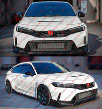 For 2023-2026 Honda Civic Type R FL5 MM Style Gloss Black Front Bumper Lip Spoiler