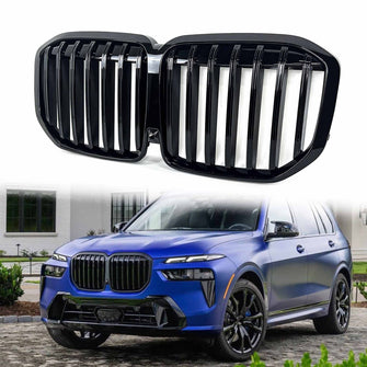 Gloss Black Front Kidney Grille Single Slat  for BMW X7 G07 LCI 2023+