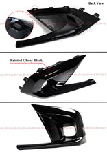 For 2022-2024 Honda Civic Gloss Black Front Lower Grill + Fog Light Bezel Cover Replacement