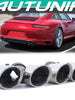 Chrome Exhaust Tips Pipe for Porsche 911 Carrera 991.2 NON-PSE 2017 2018 2019