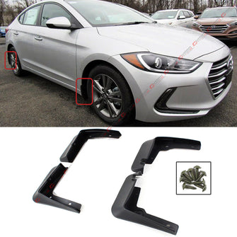 For 2017-2020 Hyundai Elantra Mud Flaps Guards Splash Flares 4 Piece Front & Rear