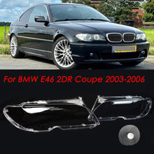Pair Headlight Headlamp Cover Lens For 2004-2006 BMW E46 2DR Coupe 325ci 330ci