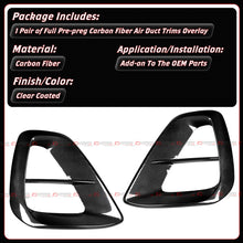 For 2025-2026 Audi S5 B10 Full Carbon Fiber Front Bumper Air Duct Vent Cover Trim