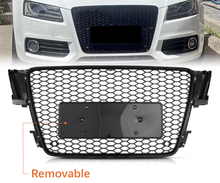 Front Mesh RS5 Style Bumper Hood Hex Grille Black For 2008-2012 Audi A5/S5 B8 8T