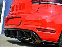 Rear Diffuser Bumper Lip Splitter 3 Fin Valance For 2010-2013 VW Golf 6 MK6 GTI