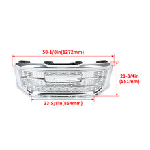 Front Upper Chrome Mesh Grill Fits 2016-2018 GMC Sierra 1500 Grille Denali Style