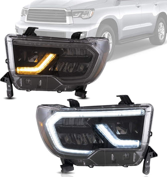 LED Headlights Rear Lamps For Toyota 2007-13 Tundra & 08-21 Sequoia Reflector Housing