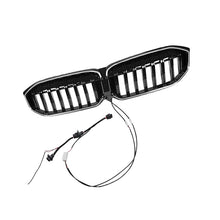 Front Kidney Grille Single Line Grill W/ LED Light For BMW 3 Series G20 2023-2025 Gloss Black