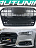 Black Front Hood Grille For AUDI A6 C7.5 S6 2016-2018 fg178