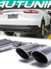 Silver Black Exhaust Muffler Tips For Porsche Cayenne Base 2019-2024