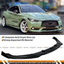 For 2017-2022 INFINITI Q60 Red Sport Front Bumper Lip Spoiler Splitter Black