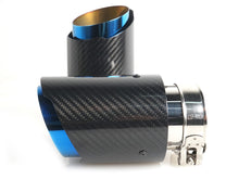 2PCS/Set 2.5" Inlet Carbon Burnt Blue Exhaust Tips Muffler Pipe For Kia Stinger