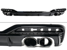 S5 Style Rear Diffuser Lip W/ Black Exhaust Tips For Audi A5 B9.5 S-Line 2020-2025